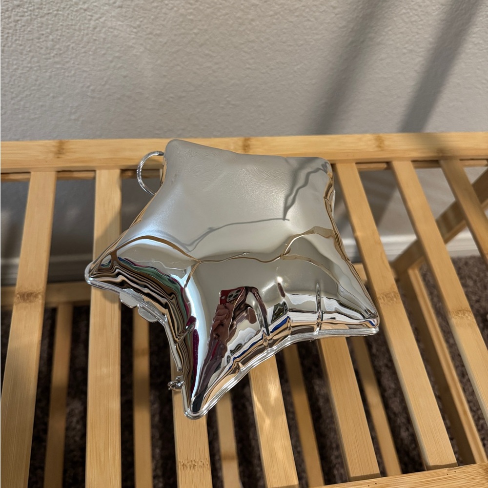 Zara Metallic Silver Star Bag - Picture 2 of 4